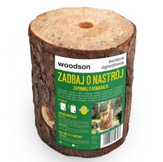 Vela de jardim repelente de mosquitos em um tronco de madeira - uma tocha romântica para o seu jardim! 6 pcs - 
