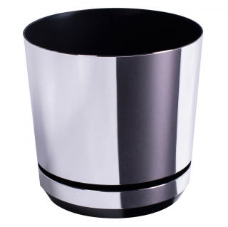 Portavaso rotondo "Dekor" - 12 cm - argento lucido - 