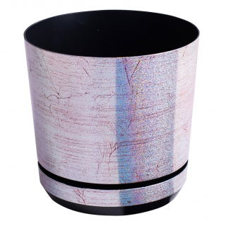 Ronde bloempot "Dekor" - 26 cm - maan glans - 