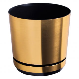 Round plant pot "Dekor" - 26 cm - brass