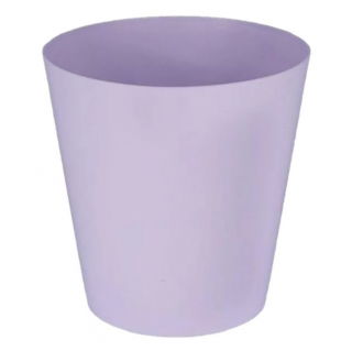 Caja redonda "Vulcano" - 9.5 cm - azul lavanda claro - 