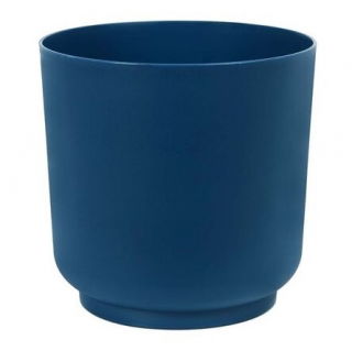 Coprivaso rotondo &quot;Satina&quot; - 13 cm - blu navy navy - 