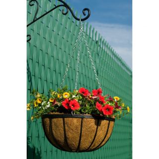 Hangende bloemenmand "Cottage" met mat van kokosvezel - 35 cm - 