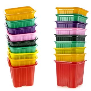 Vaaleanpunainen 6 x 6 cm: n neliön lastentarjan potti - 30 kappaletta - 