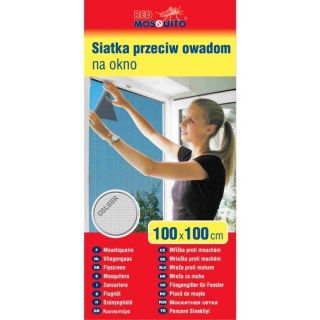 Wit muskietennet met klittenbandsluiting (klittenband) 100 x 100 cm - 