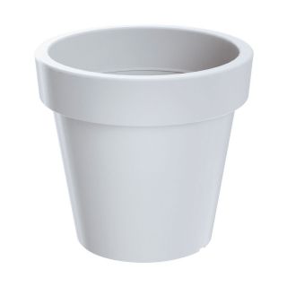Uçan daire şeklinde ışıklı saksı - 13,5 cm - Beyaz - 