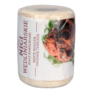 Hilo de carnicero de algodón blanco - 250 g - resistente al horno hasta 240 ° C - 
