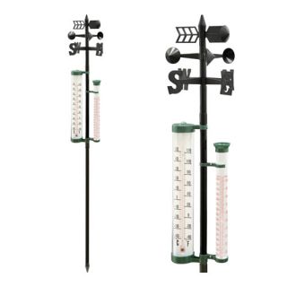 Stesen cuaca taman - termometer, anemometer, tolok hujan - 