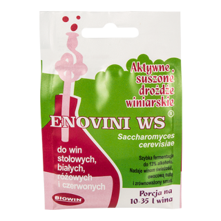 Fermento para vinho de mesa - Enovini WS - 7 g - 