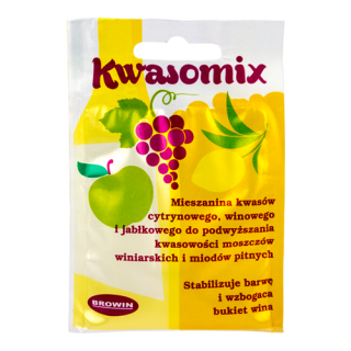 Kwasomix - regulator de aciditate - stabilizează culoarea și îmbogățește buchetul vinului - 15 g - 
