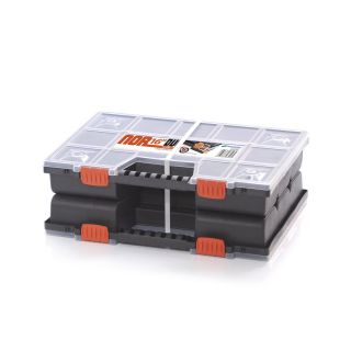 Double-sided tool organizer with movable dividers - 29 x 39 cm - NOR DUO