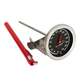 Termometru de bucătărie pentru prăjire, fumat, gătit - cu fixare în clemă - interval de temperatură 20-300 ° C - 140 mm - 