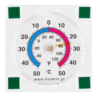Termometer panggil otomatis berperekat terbuka persegi - 77x77 mm - 