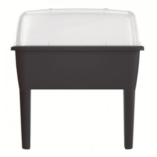 Hemträdgård på ben med lock - Inomhus Mini växthus Respana Planter Set - 77 cm - antracitgrå - 