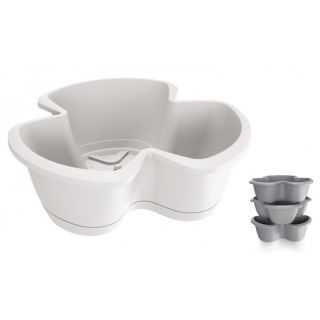 "Respana Trio" triple-pot 40 cm herb planter - set of 3 pieces - white
