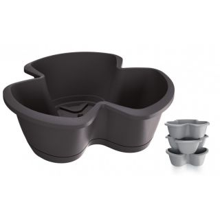 Fioriera per erbe "Respana Trio" 47 cm - set di 3 pezzi - grigio antracite - 