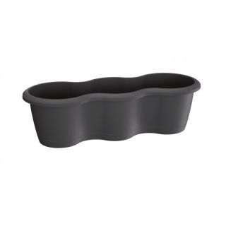 "Respana Triple" balcony box / outdoor planter - 52 cm - anthracite-grey
