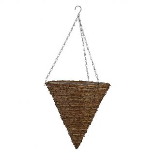 Cesto di fiori pendenti a forma di cono in vimini - 30 cm - modello FL5330 - 