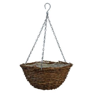 Vlechtwerk hangende bloemenmand - 30 cm - model FL5616 - 