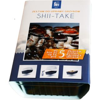Shiitake - plná sada s mini skleníkem pro domácí pěstování - 3 l - Lentinula edodes