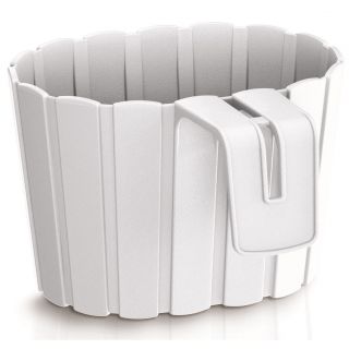 Chậu cây treo "móc treo" - 19,4 cm - màu trắng - 