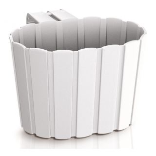Chậu cây treo "móc treo" - 19,4 cm - màu trắng - 