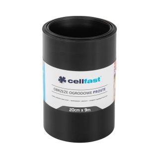 Svart rett hagekant, 20 cm x 9 m - CELLFAST - 