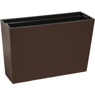 "Werbena" flower box / planter - 19 x 56 cm - mocha-brown