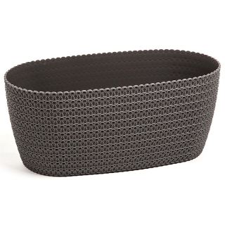 Casing pot panjang "Magnolia Jersey" - 38 cm - antrasit abu-abu - 