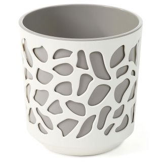 Carcasă de oală cu două culori "Duet" - 29 cm - alb cremoasă / taupe - 