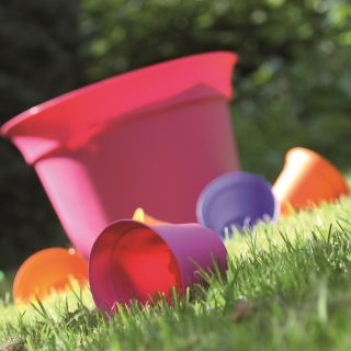 "Romantisk" blomkruka ø 14,5 cm - blå - 