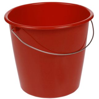 Metal saplı 10 litrelik kırmızı kova - 