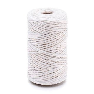 Bílé lněné voskované vlákno - 50 g / 60 m - 