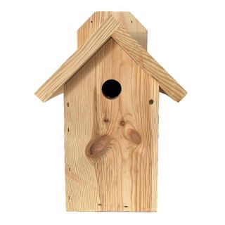 Dinding rumah burung dipasang untuk tits, burung pipit dan nuthatches - kayu mentah - 