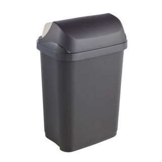 10 litrový grafitový popelník Rasmus s výklopným víkem - 