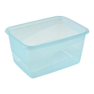 Set 2 wadah makanan persegi panjang - Mia "Polar" - 2 liter - es biru - 