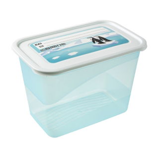Wadah makanan persegi panjang dengan label yang dapat ditulis ulang - Mia "Polar" - 7.2 liter - biru es - 