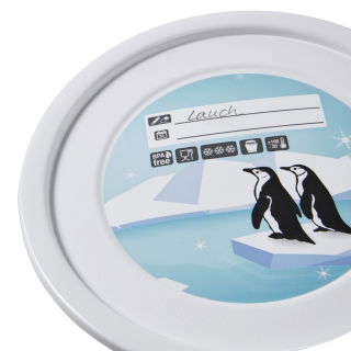 Set 5 wadah makanan bulat - Mia "Polar" - 0,5 liter - es biru - 