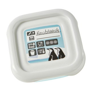 Set 6 wadah makanan persegi panjang - Mia "Polar" - 90 ml - es biru - 