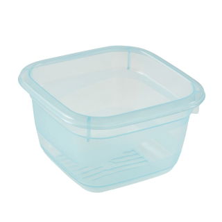 Set 6 wadah makanan persegi panjang - Mia "Polar" - 90 ml - es biru - 