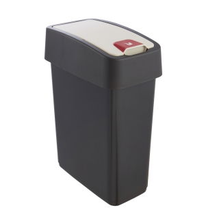 Poubelle Magne avec couvercle ouvrant par pression - 10 litres - gris graphite - 