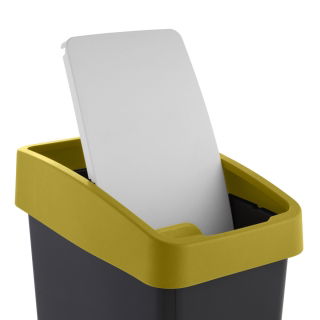 Sampah Magne Capri-yellow 25 liter dengan tutup tekan-untuk-buka - 