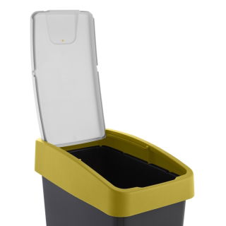 Sampah Magne Capri-yellow 25 liter dengan tutup tekan-untuk-buka - 