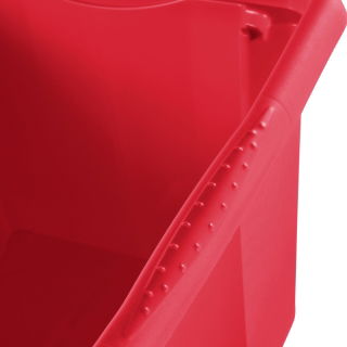 Merah modular kotak 15 "liter Emil dan Emilia" stackable dengan tutupnya - 