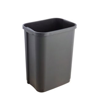 Poubelle Swantje en graphite de 10 litres avec couvercle rotatif - 