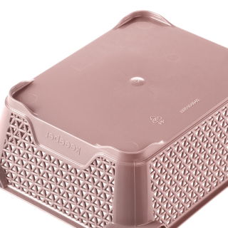 Cesta de almacenamiento rosa perla A6 - 