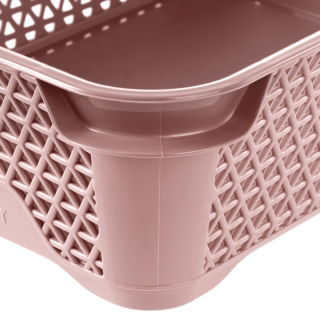 Cesta de almacenamiento rosa perla A6 - 