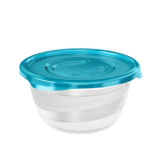 Conjunto de 6 recipientes redondos para alimentos - Fredo "Fresh" - 0.2 litros - azul fresco - 