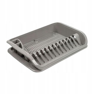 Dish drainer with a small tray - Pierre - city grey