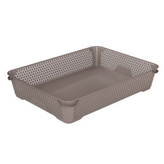 Grey-brown A4 storage basket